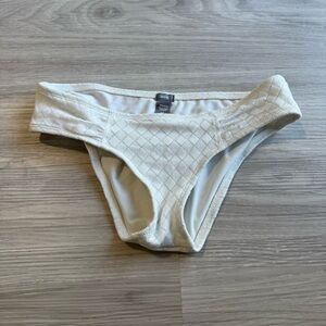 White Quilted Bikini Bottom